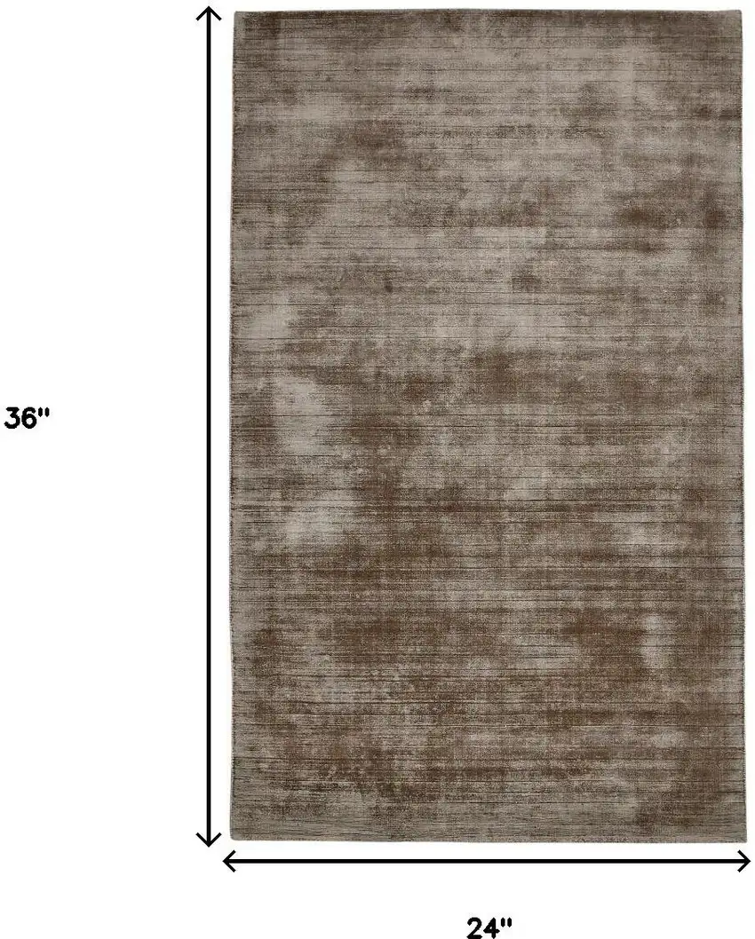 Brown And Gray Striped Hand Woven Area Rug Photo 9