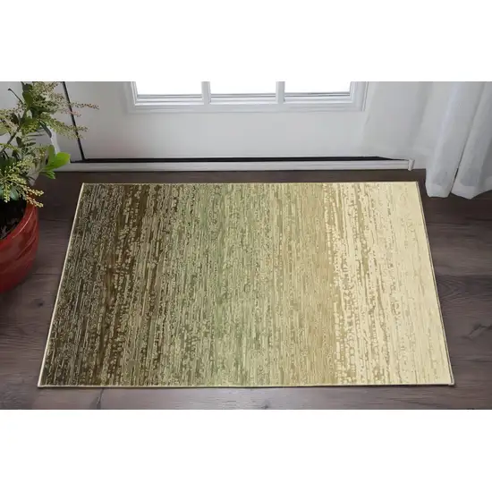 Brown And Green Abstract Area Rug Photo 1