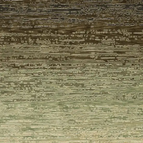 Brown And Green Abstract Area Rug Photo 8