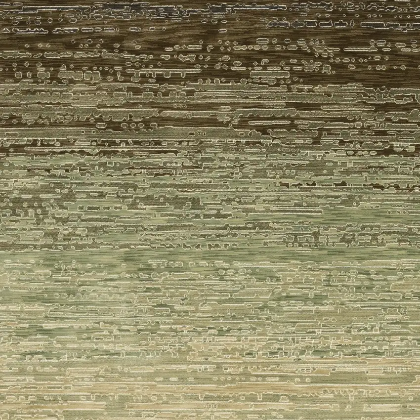 Brown And Green Abstract Area Rug Photo 8
