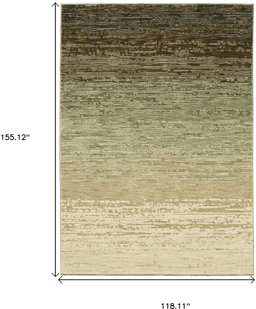 Brown And Green Abstract Area Rug Photo 3