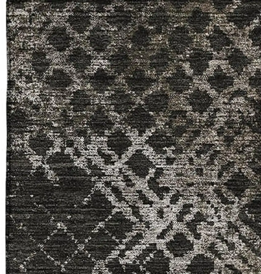 Brown And Ivory Abstract Geometric Washable Area Rug With UV Protection Photo 3