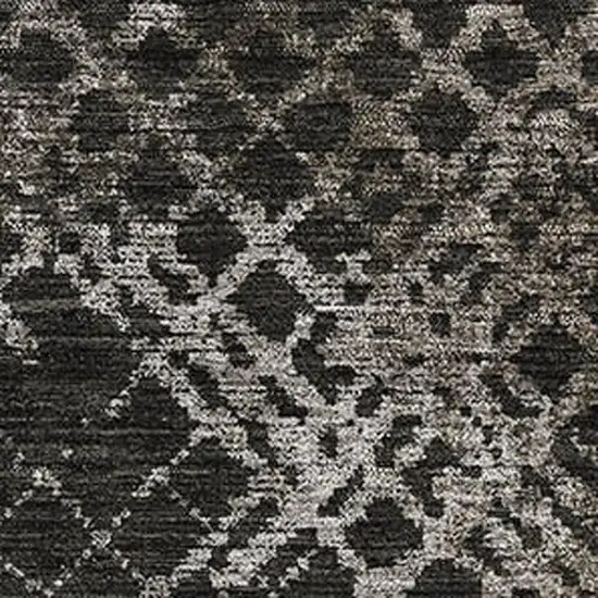 Brown And Ivory Abstract Geometric Washable Area Rug With UV Protection Photo 3