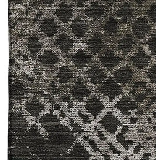 Brown And Ivory Abstract Geometric Washable Area Rug With UV Protection Photo 3