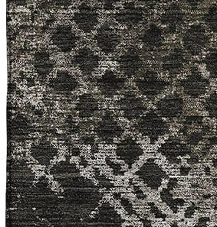 Brown And Ivory Abstract Geometric Washable Area Rug With UV Protection Photo 3