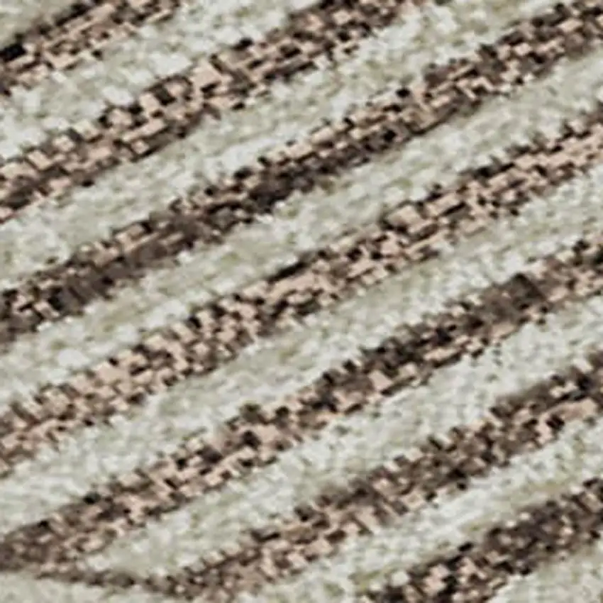 Brown And Ivory Abstract Geometric Washable Area Rug With UV Protection Photo 3