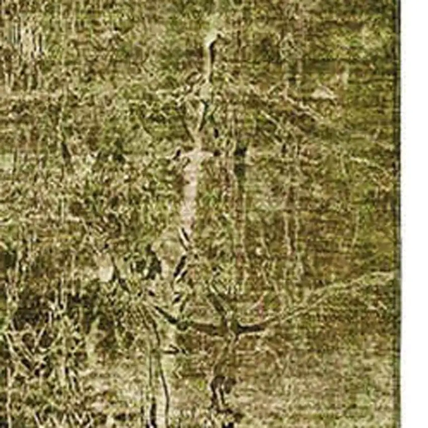 Brown And Ivory Abstract Washable Area Rug With UV Protection Photo 3