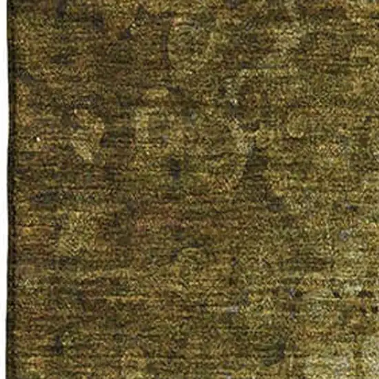 Brown And Ivory Abstract Washable Area Rug With UV Protection Photo 3