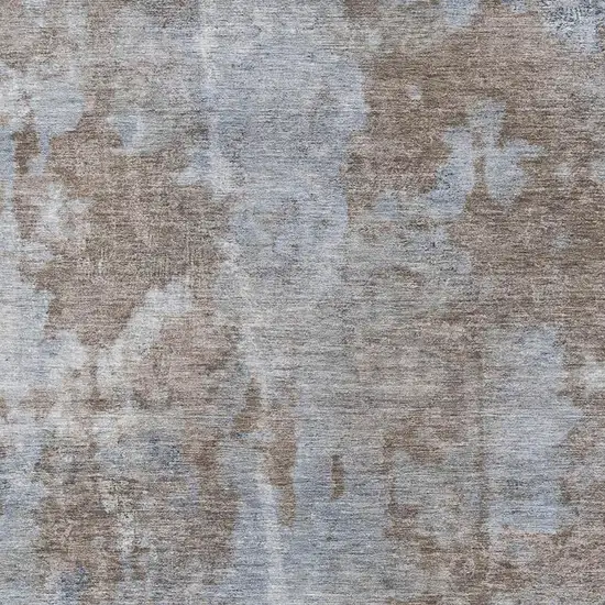 Brown And Ivory Abstract Washable Area Rug With UV Protection Photo 3