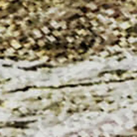 Brown And Ivory Abstract Washable Area Rug With UV Protection Photo 2