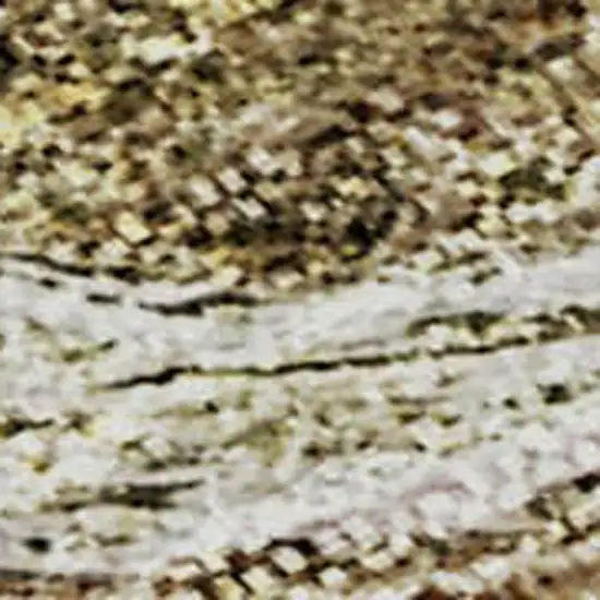 Brown And Ivory Abstract Washable Area Rug With UV Protection Photo 3