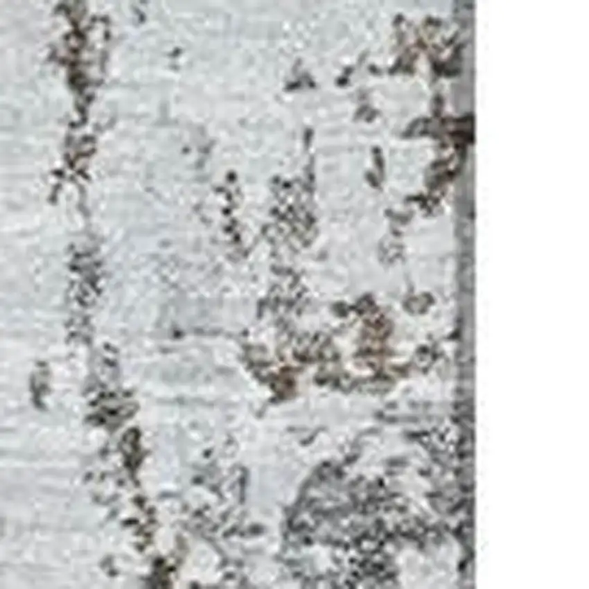 Brown And Ivory Abstract Washable Area Rug With UV Protection Photo 2