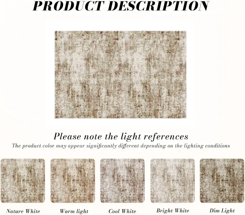 Brown And Ivory Abstract Washable Area Rug Photo 9