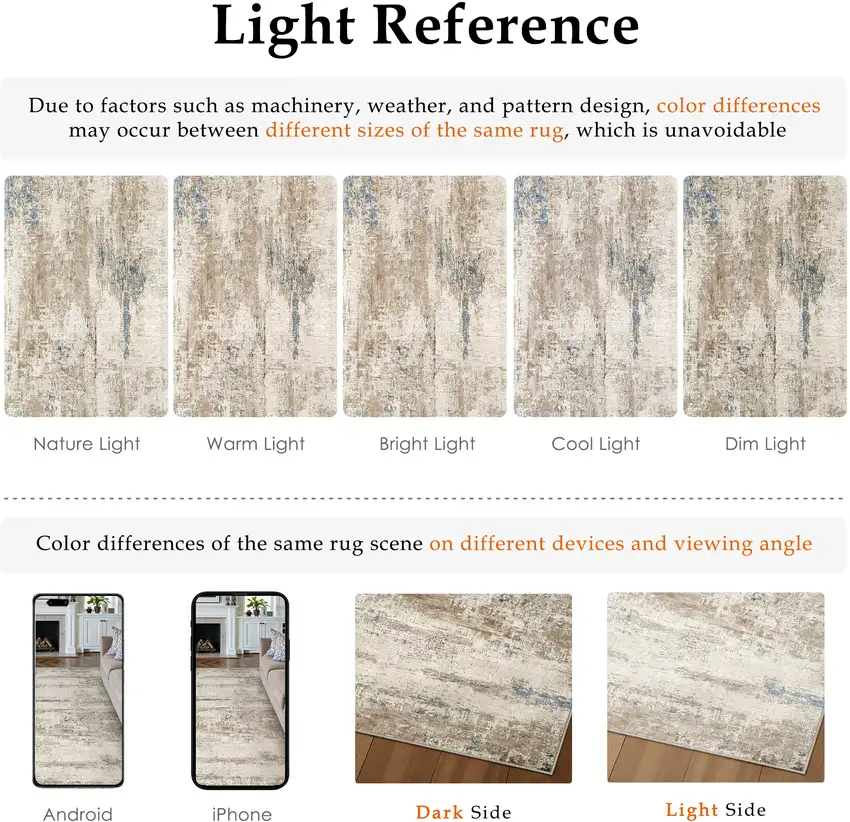 Blue Brown And Ivory Abstract Washable Area Rug Photo 8