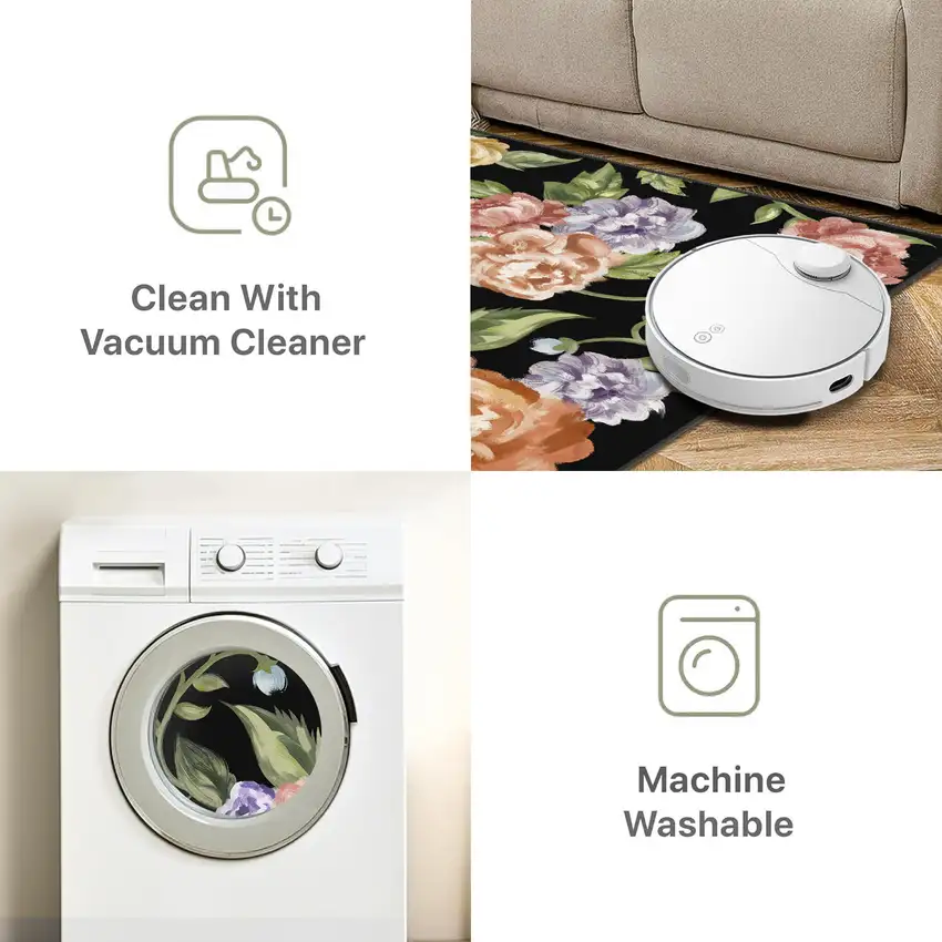 Brown And Ivory Abstract Washable Area Rug Photo 5