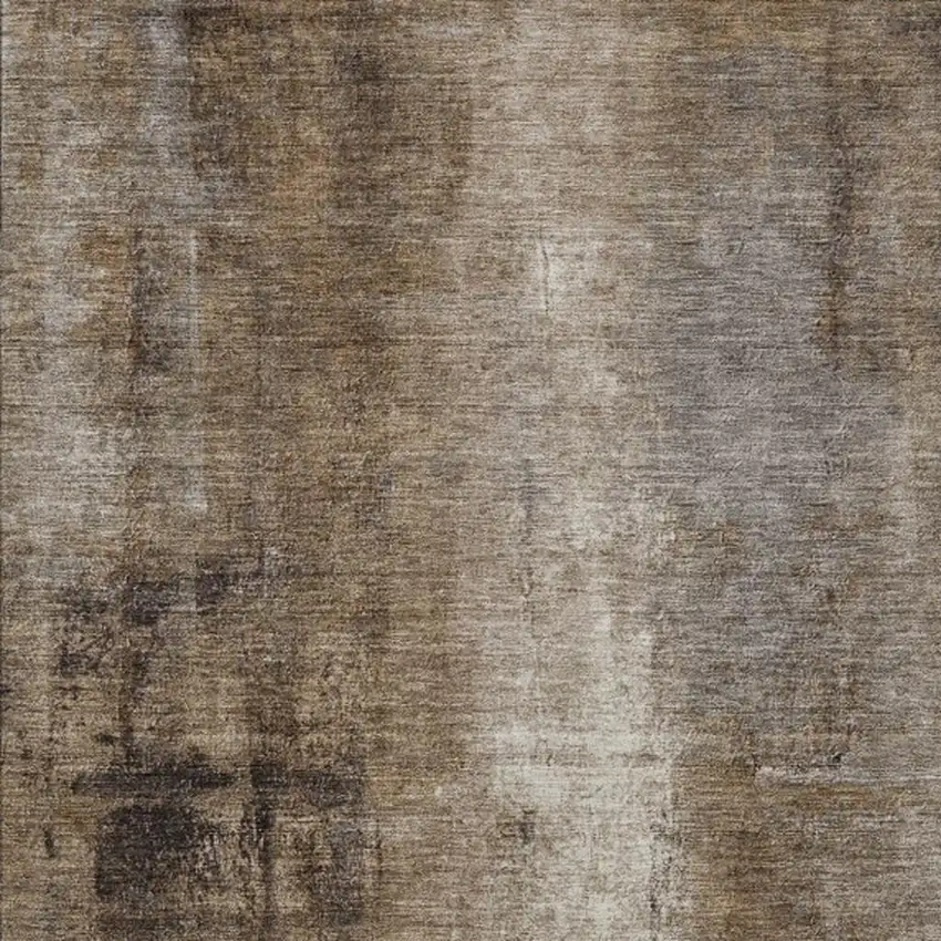 Brown And Ivory Abstract Washable Indoor Outdoor Area Rug Photo 6