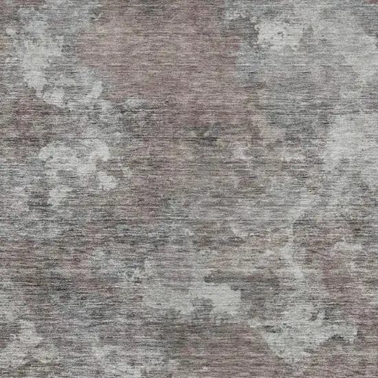 Brown And Ivory Abstract Washable Indoor Outdoor Area Rug Photo 9