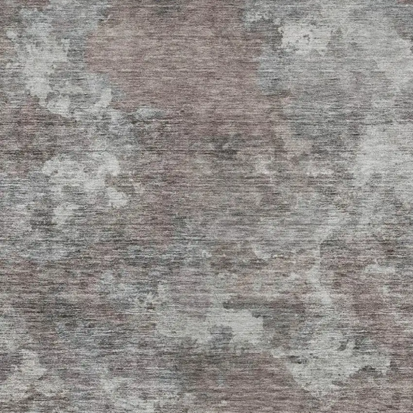 Brown And Ivory Abstract Washable Indoor Outdoor Area Rug Photo 9