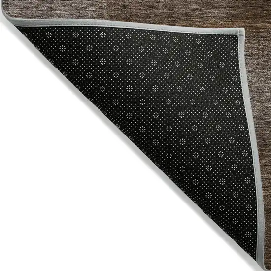 Brown And Ivory Abstract Washable Indoor Outdoor Area Rug Photo 2