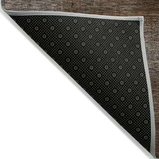Brown And Ivory Abstract Washable Indoor Outdoor Area Rug Photo 2