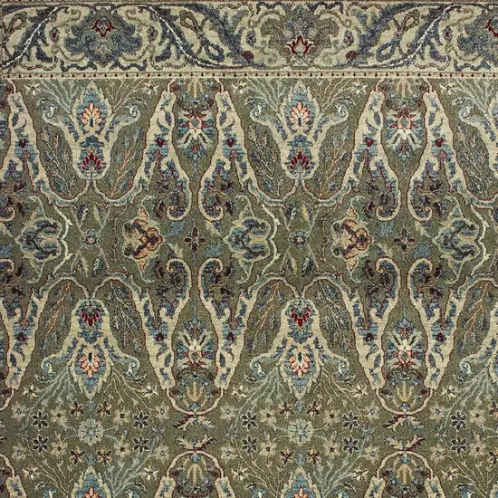 Brown And Ivory Floral Area Rug Photo 5