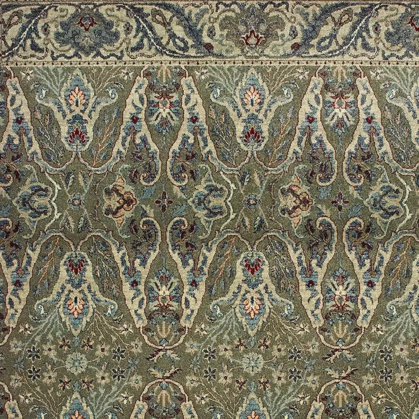 Brown And Ivory Floral Area Rug Photo 5