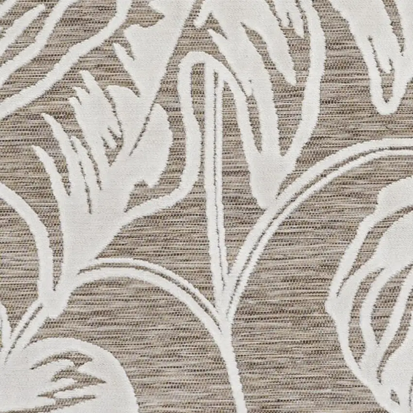 Brown And Ivory Floral Indoor Outdoor Area Rug Photo 2