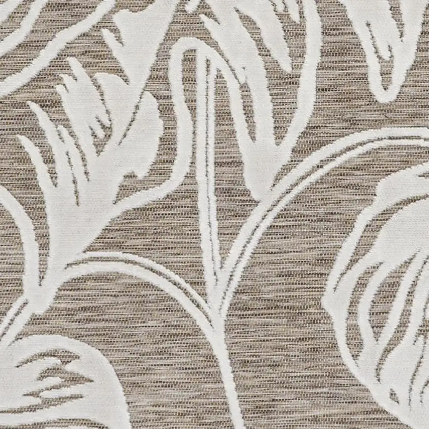 Brown And Ivory Floral Indoor Outdoor Area Rug Photo 2