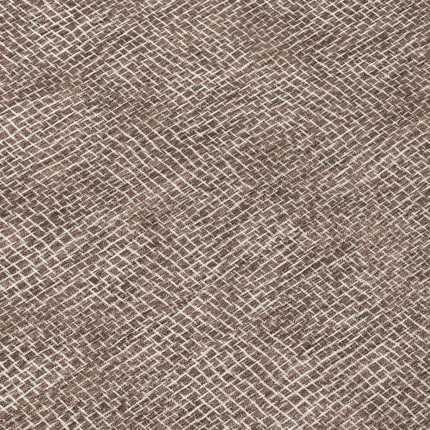 Brown And Ivory Geometric Washable Indoor Outdoor Area Rug Photo 7