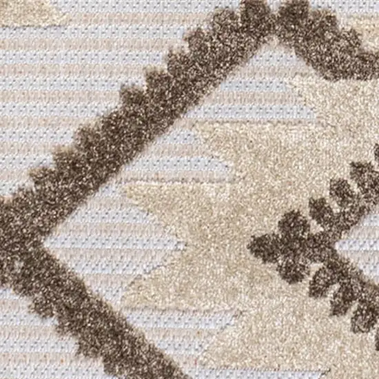 Brown And Ivory Moroccan Indoor Outdoor Area Rug Photo 2