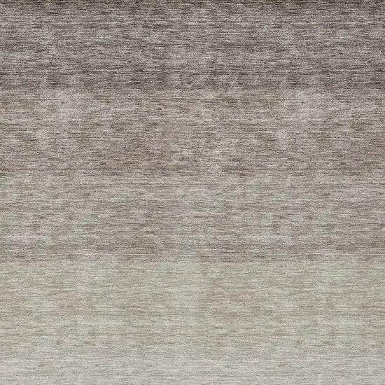 Brown And Ivory Ombre Washable Indoor Outdoor Area Rug Photo 5