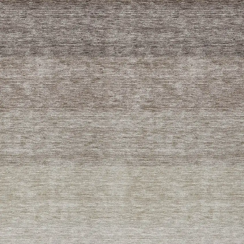 Brown And Ivory Ombre Washable Indoor Outdoor Area Rug Photo 5