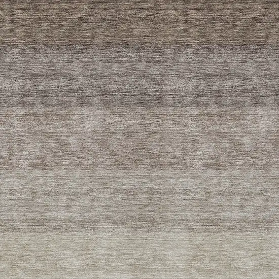 Brown And Ivory Ombre Washable Indoor Outdoor Area Rug Photo 5