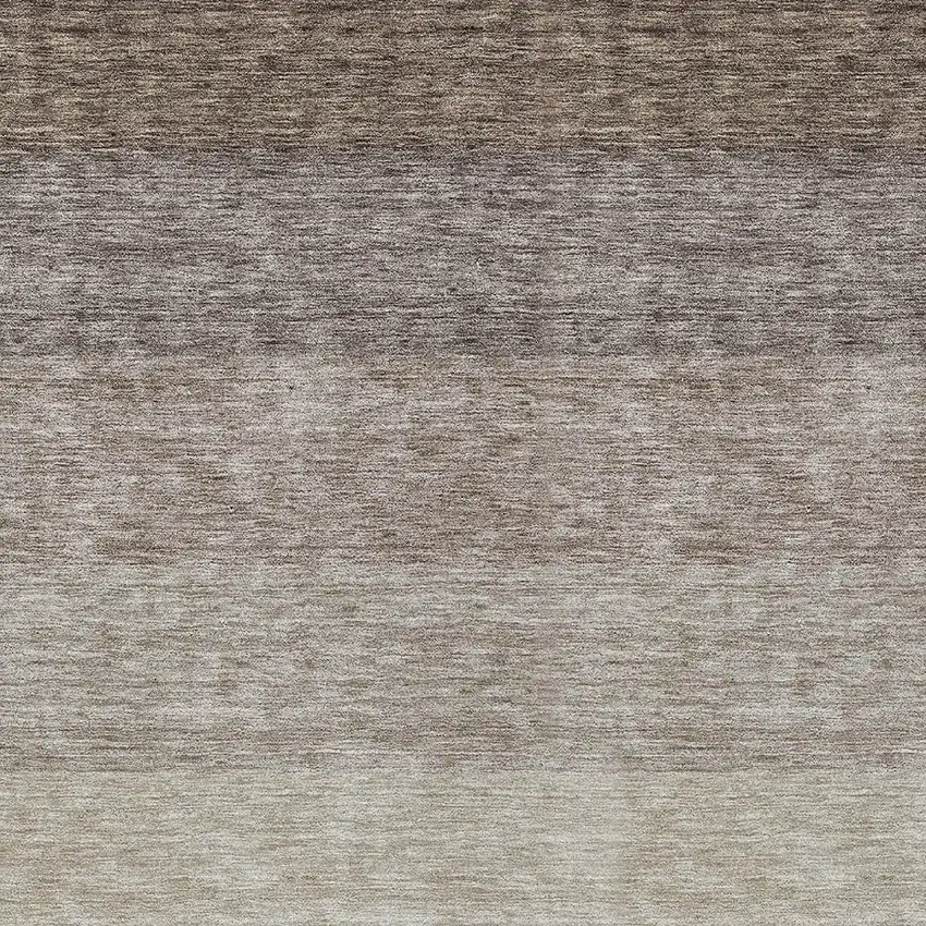 Brown And Ivory Ombre Washable Indoor Outdoor Area Rug Photo 5