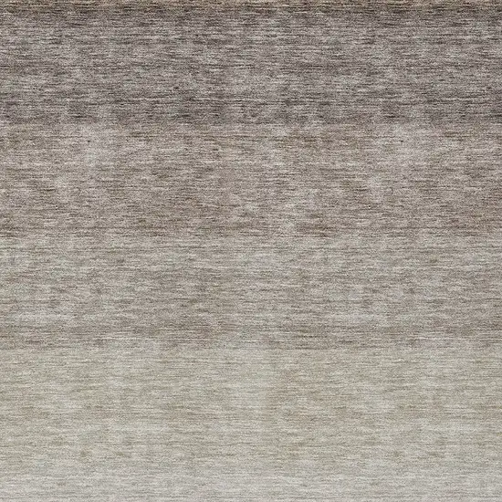 Brown And Ivory Ombre Washable Indoor Outdoor Area Rug Photo 5