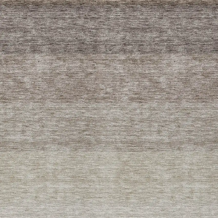 Brown And Ivory Ombre Washable Indoor Outdoor Area Rug Photo 4