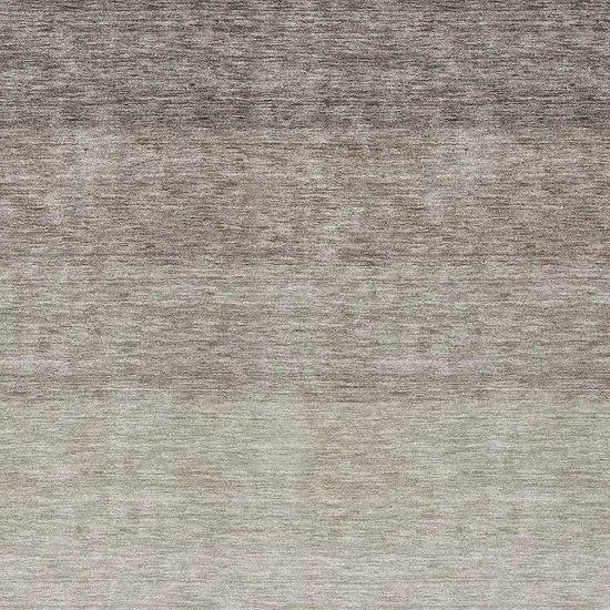 Brown And Ivory Ombre Washable Indoor Outdoor Area Rug Photo 5
