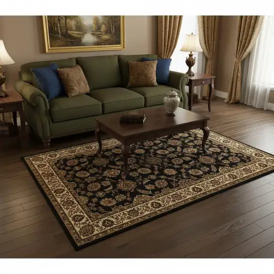 Brown And Ivory Oriental Area Rug Photo 1
