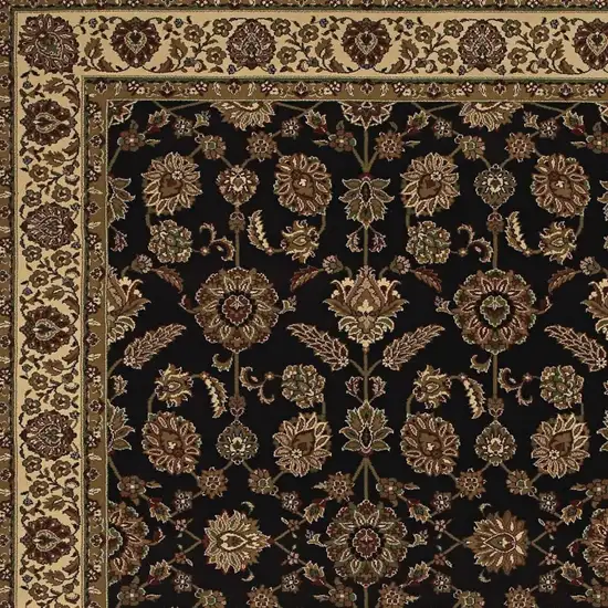 Brown And Ivory Oriental Area Rug Photo 3