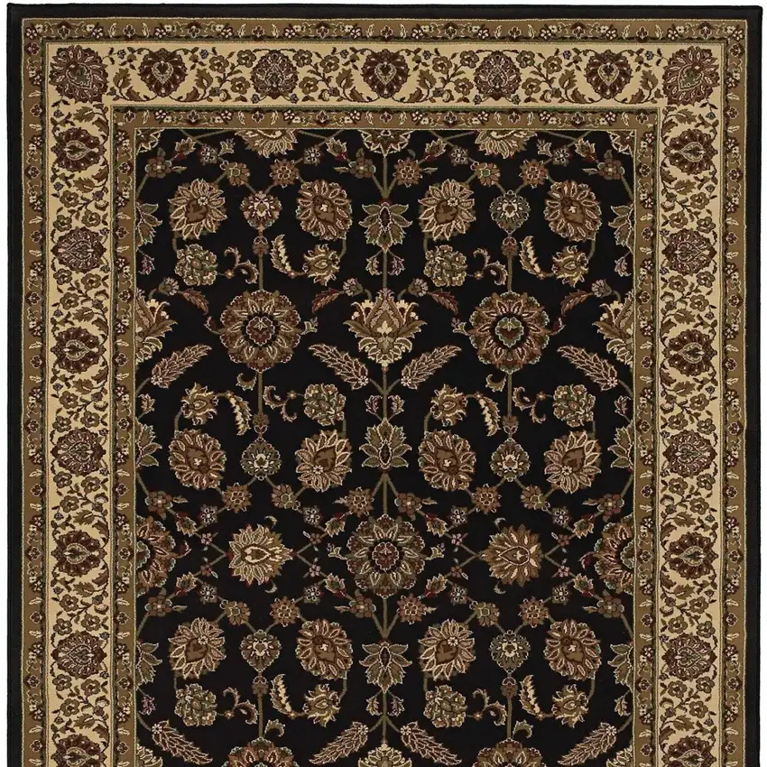Brown And Ivory Oriental Area Rug Photo 4