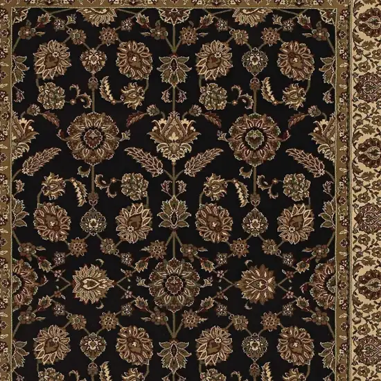 Brown And Ivory Oriental Area Rug Photo 3