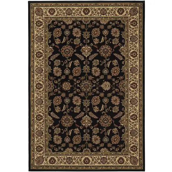 Brown And Ivory Oriental Area Rug Photo 2
