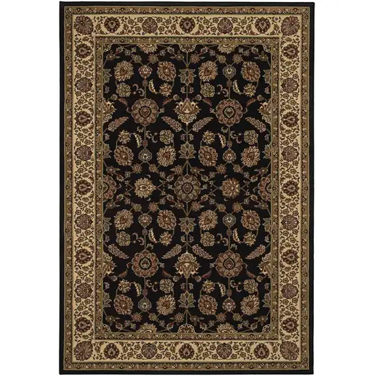 Brown And Ivory Oriental Area Rug Photo 3