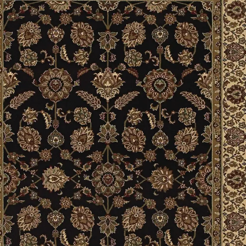 Brown And Ivory Oriental Area Rug Photo 4