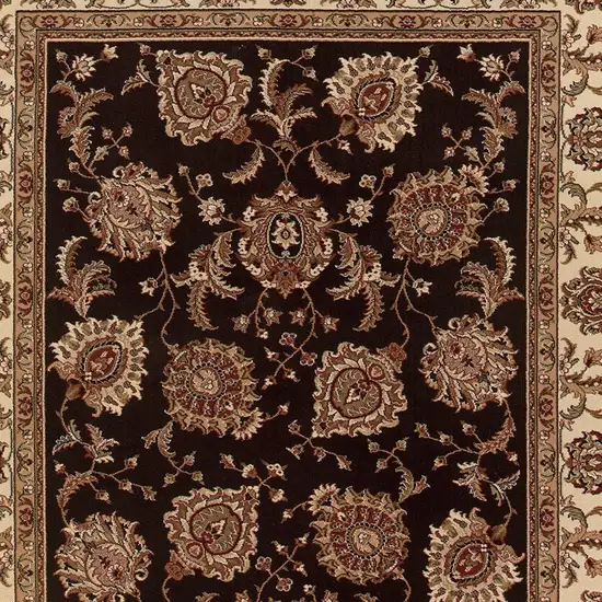Brown And Ivory Oriental Area Rug Photo 4