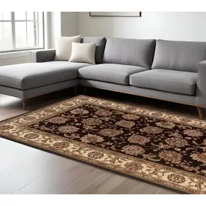 Photo of Brown And Ivory Oriental Area Rug