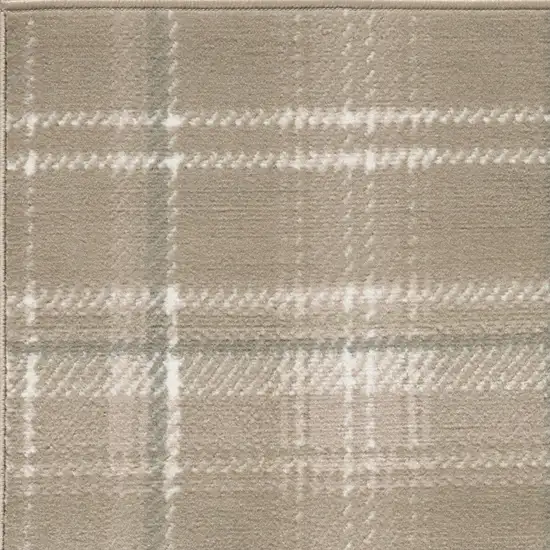 Brown And Ivory Plaid Area Rug Photo 7