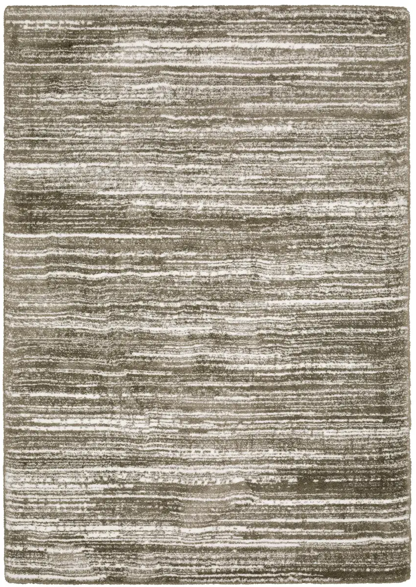 Brown And Ivory Striped Distressed Area Rug Photo 7