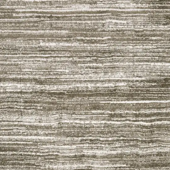 Brown And Ivory Striped Distressed Area Rug Photo 8