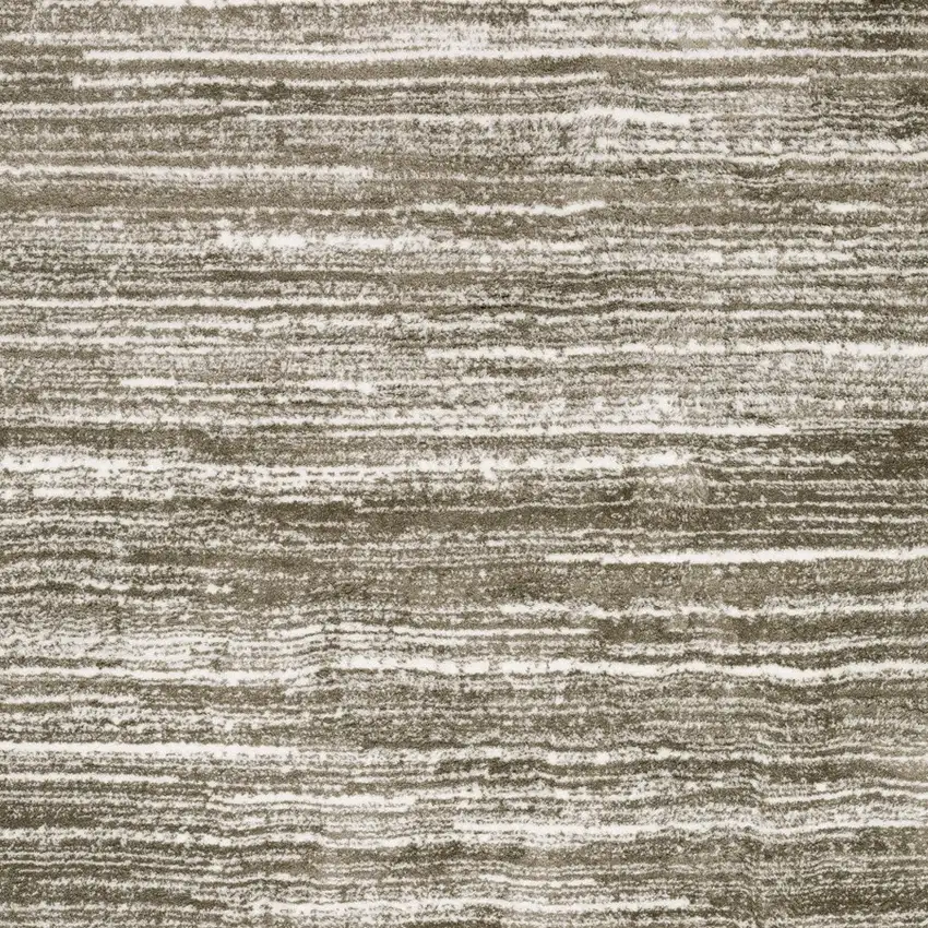 Brown And Ivory Striped Distressed Area Rug Photo 8